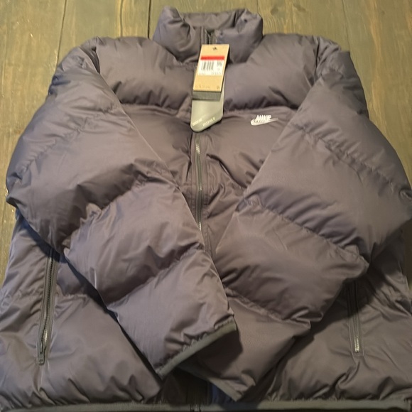 Nike Thermore Fill Club Puffer Jacket - “Iron Grey and White” - Picture 3 of 8